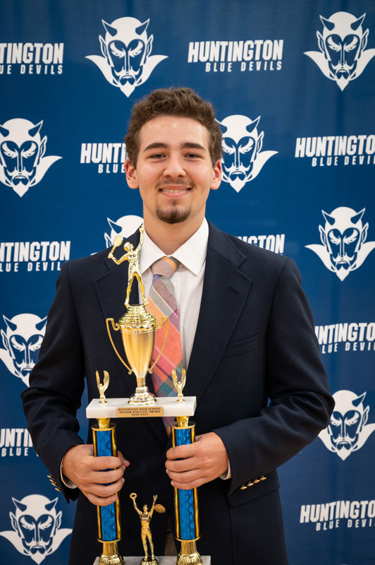 Richard Rongo garnered the boys' tennis team's Most Improved Player Award. (Darin Reed photo.)