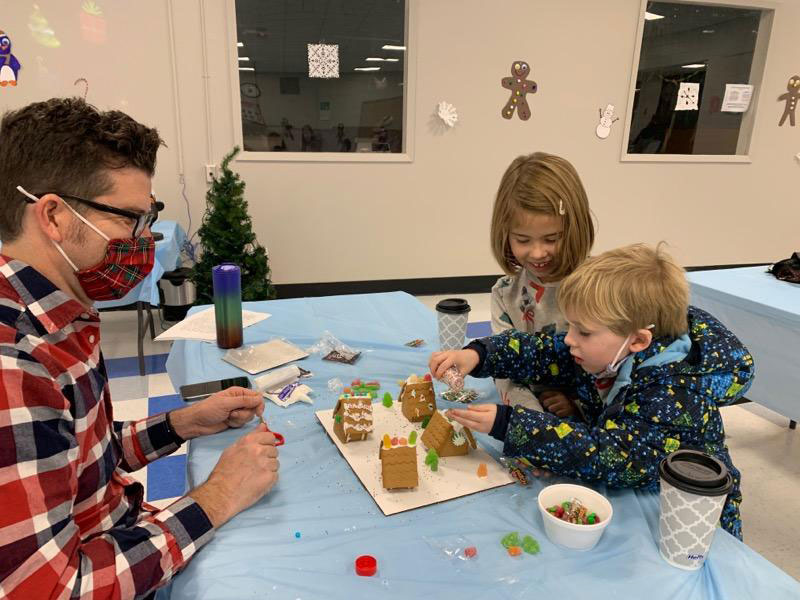 Building a gingerbread house can be fun