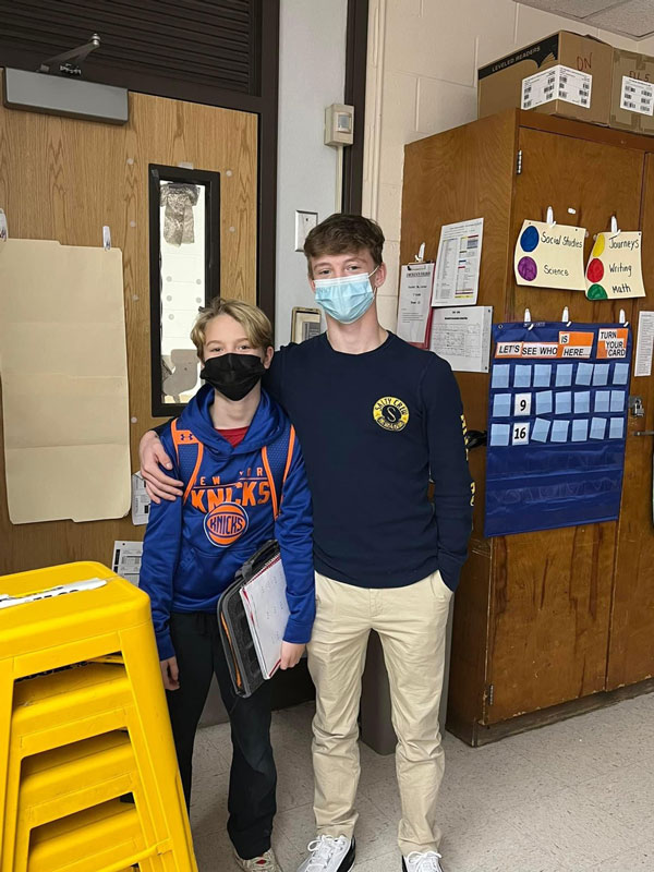 Charlie and Lucas Cirlincione at Woodhull.