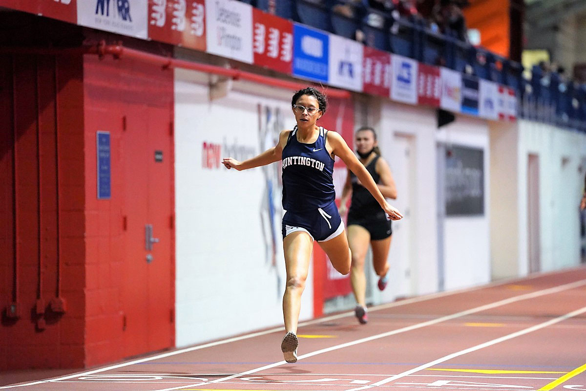 Senior Analisse Batista nearly broke the meet record in winning the 300m run.