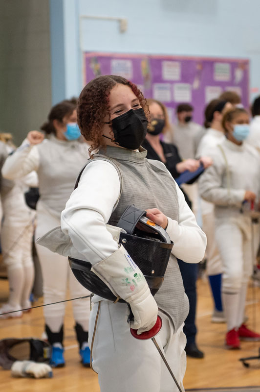 Junior Aislyn Franciscovich is ready for action. (Darin Reed photo.)