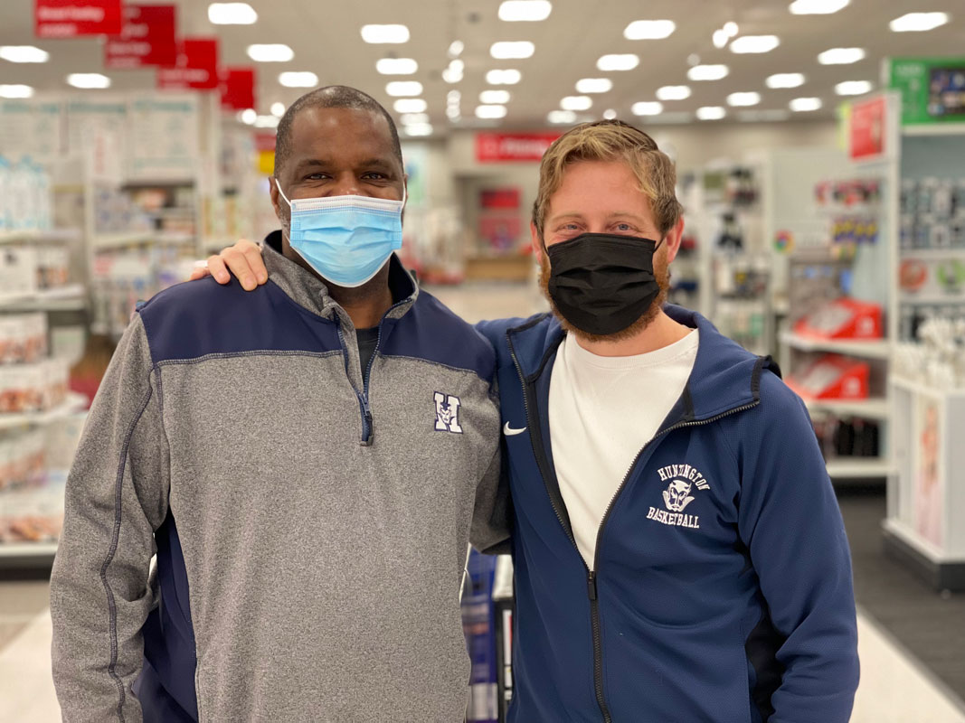 Kevin Thorbourne and Jordan Ioviero at Target. (Darin Reed photo (1)