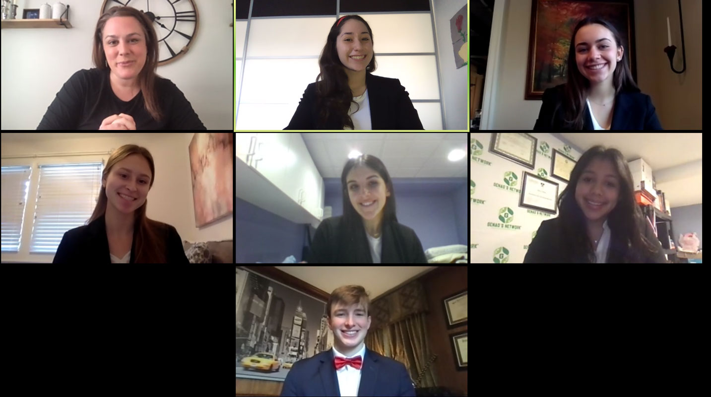 Huntington High School's HomeTown presentation team.
