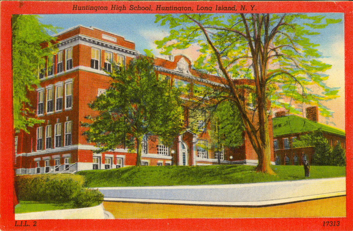 A postcard depicting Huntington HIgh School. Circa 1925.