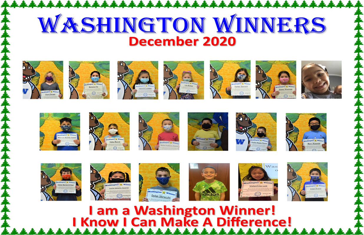 December's Washington Ways Award recipients are a proud group of youngsters.  