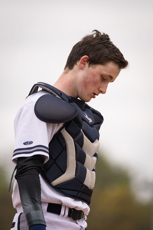 Robby Harrington is Huntington's catcher. (Darin Reed photo.)