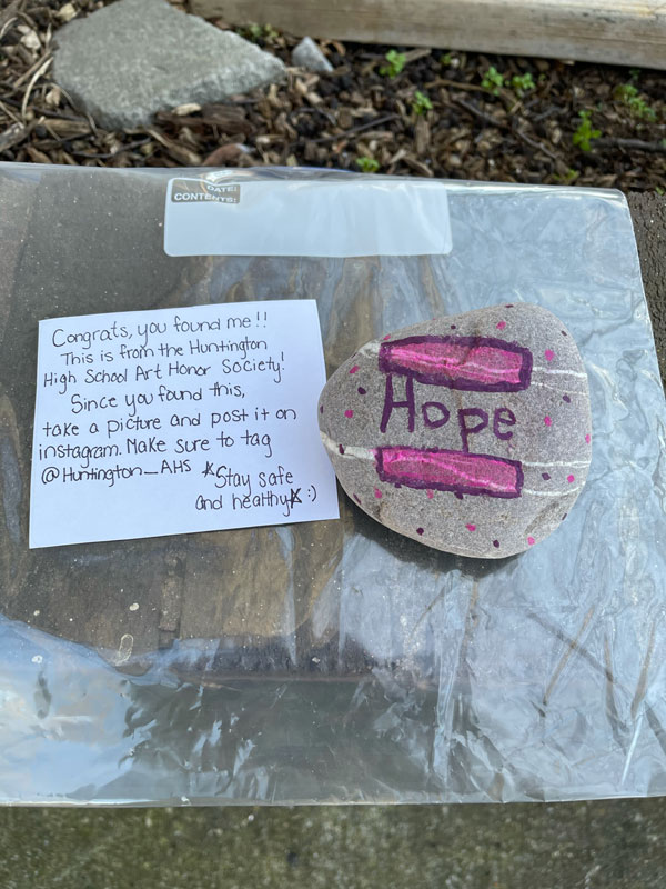 The Art Abandonment project saw free artwork placed all around town