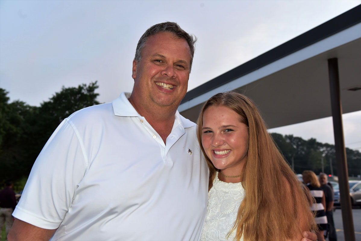 Gianna Forte with her father, Chuck, a Huntington High School alum.