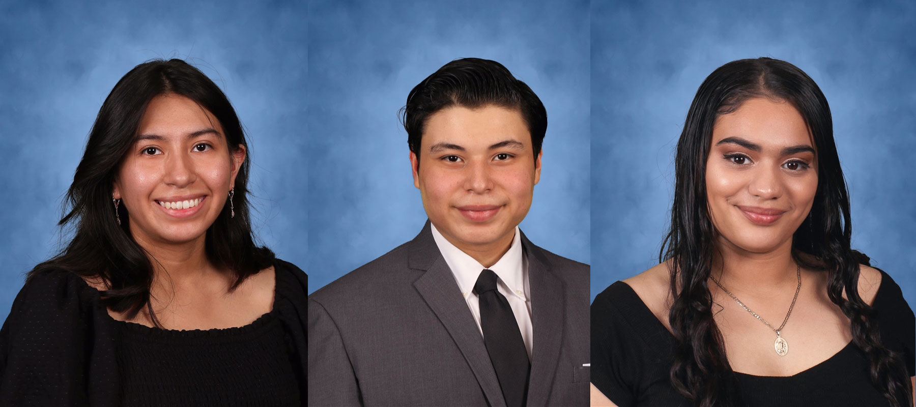 (Left to right) Niurca Chabla-Leon, David Canas Grandados and Yolani Cabrera  have captured the Santos Garcia Avelar scholarship award.