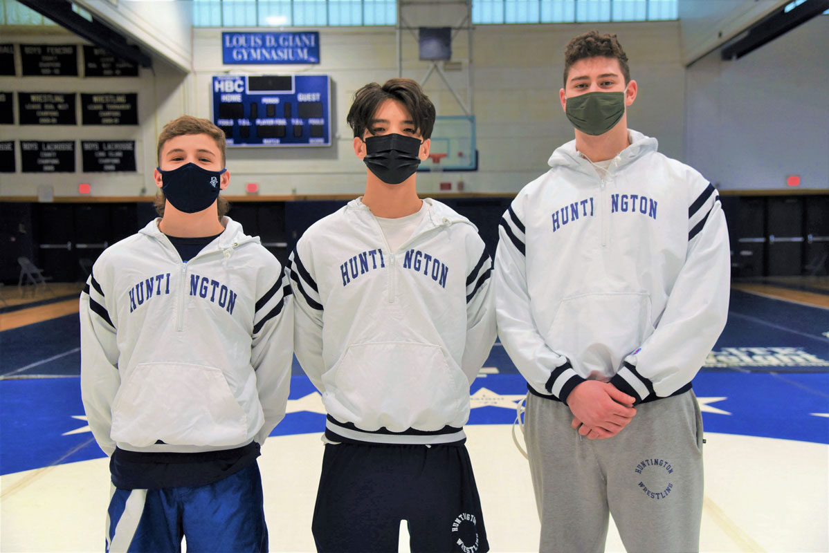 The Blue Devil wrestling team said goodbye to  seniors Joe Petrone, Joe Nicotra and Nicholas Tudisco.