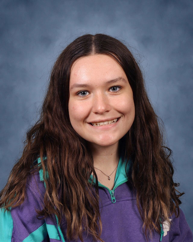 Blue Devil marching band drum major Emma Hannigan.