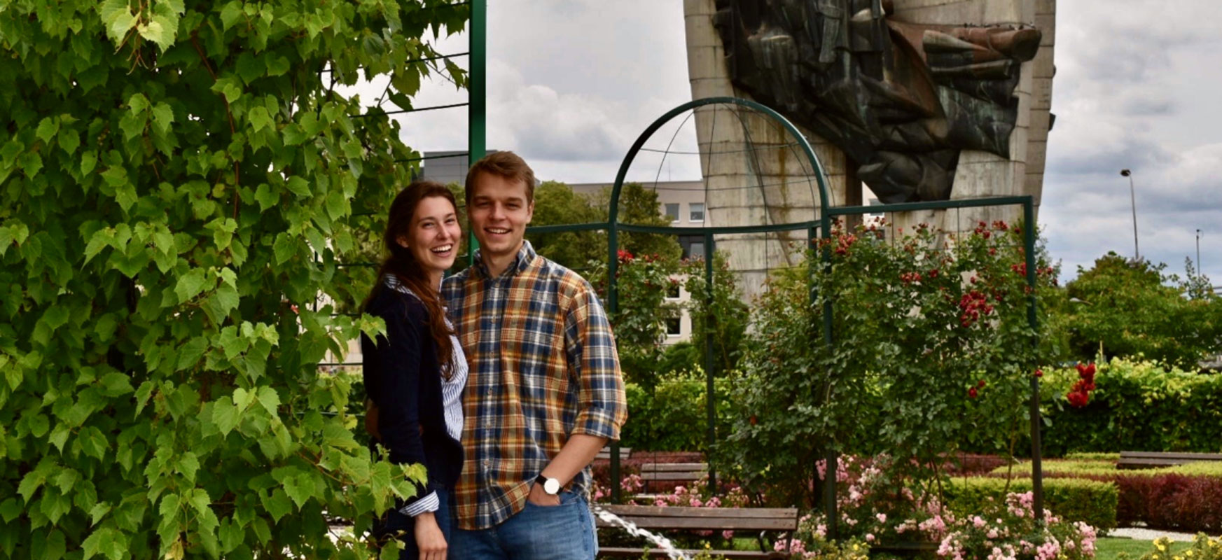Michael Gilmor and his girlfriend, Briana Krewson in Europe during his Fulbright English teaching assistantship in Poland.