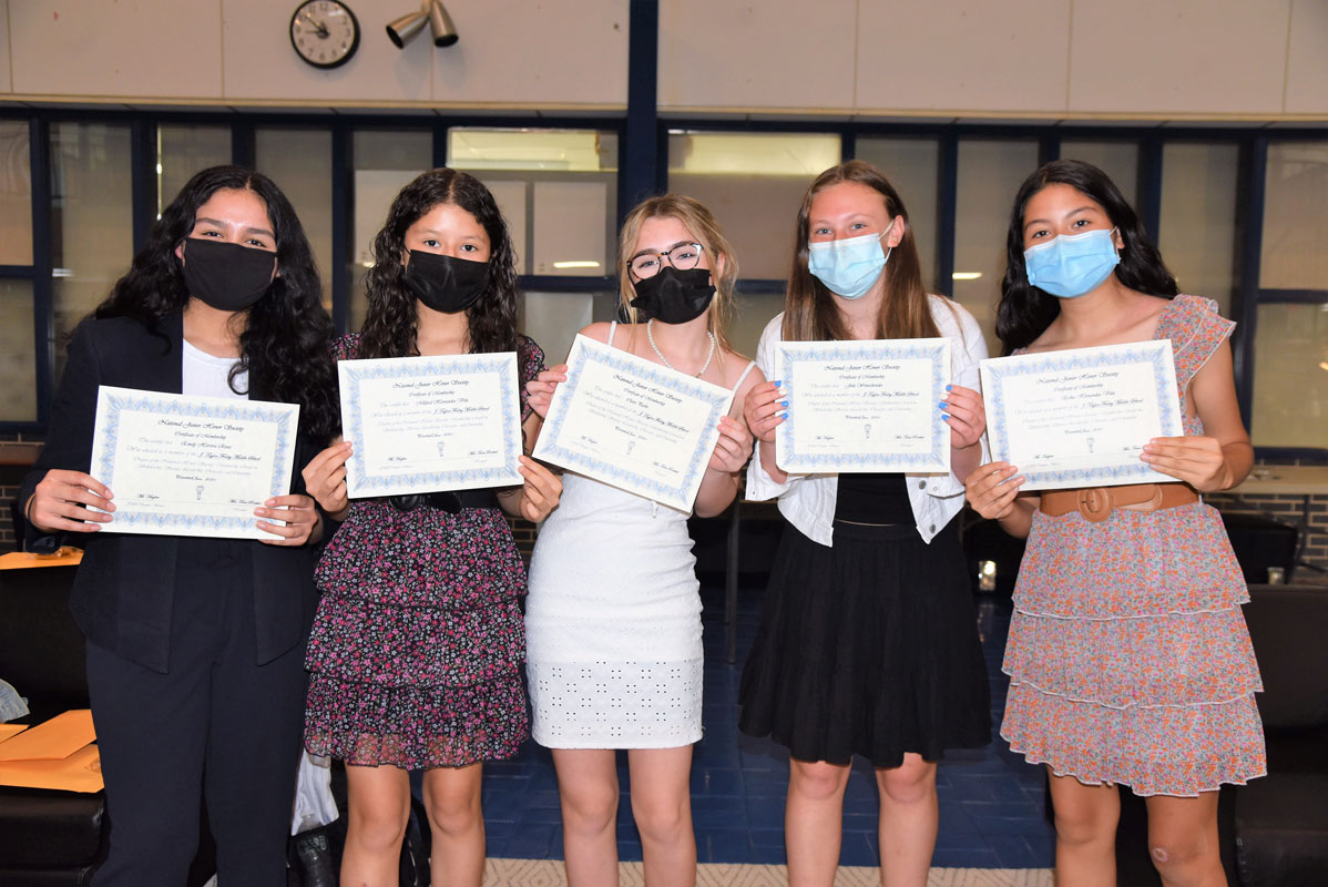 Finley's National Junior Honor Society chapter inducted 91 new members.
