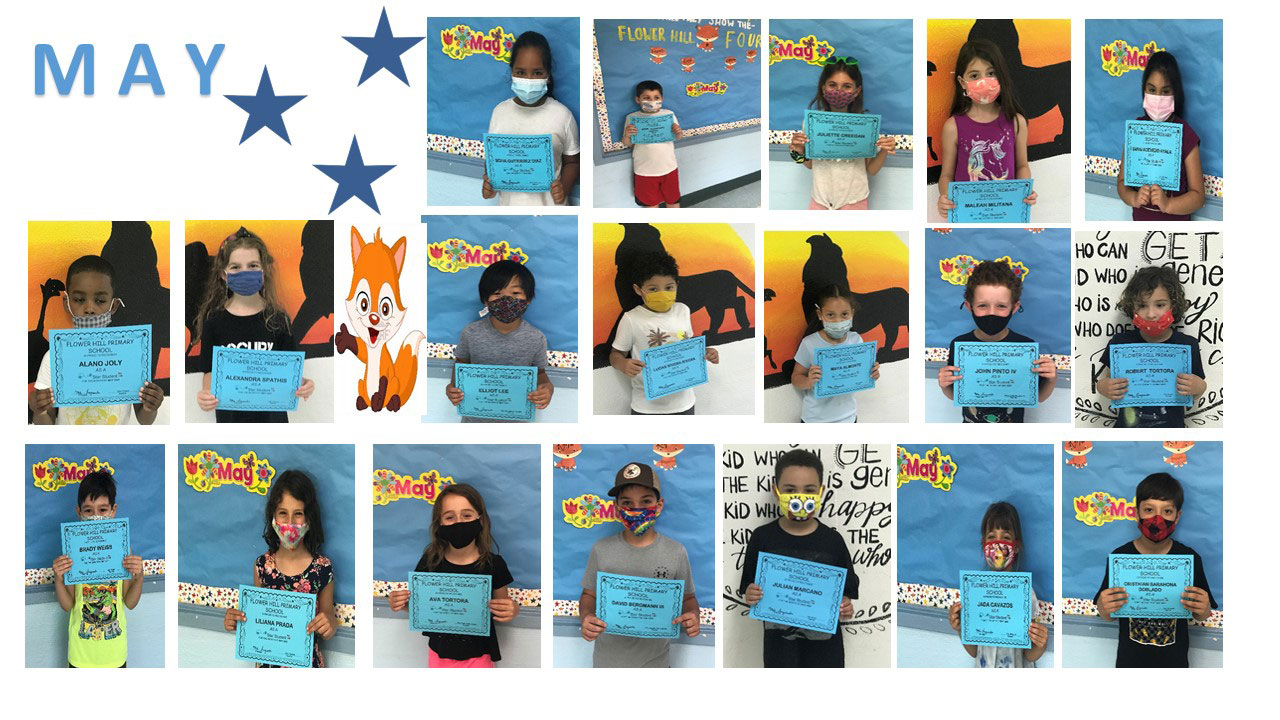 Flower Hill School's May Star Student Award recipients. 