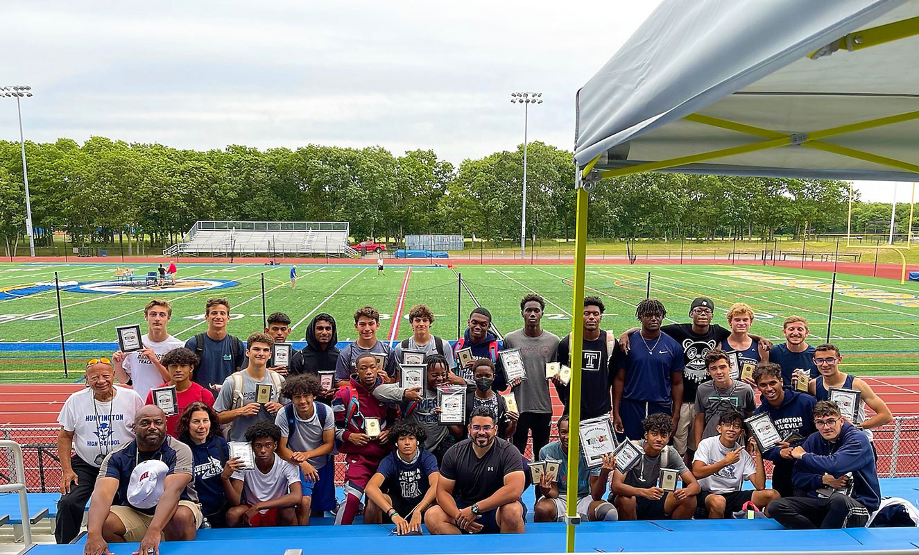 The Huntington High School boys' track and field team set a new record for the number of All-County honorees.
