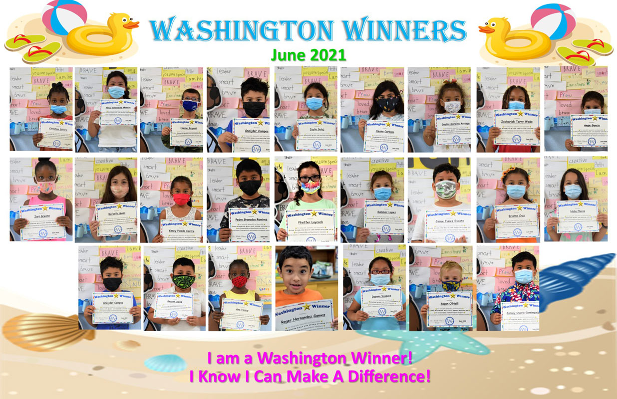 June's Washington Ways Award recipients are a happy group of youngsters 