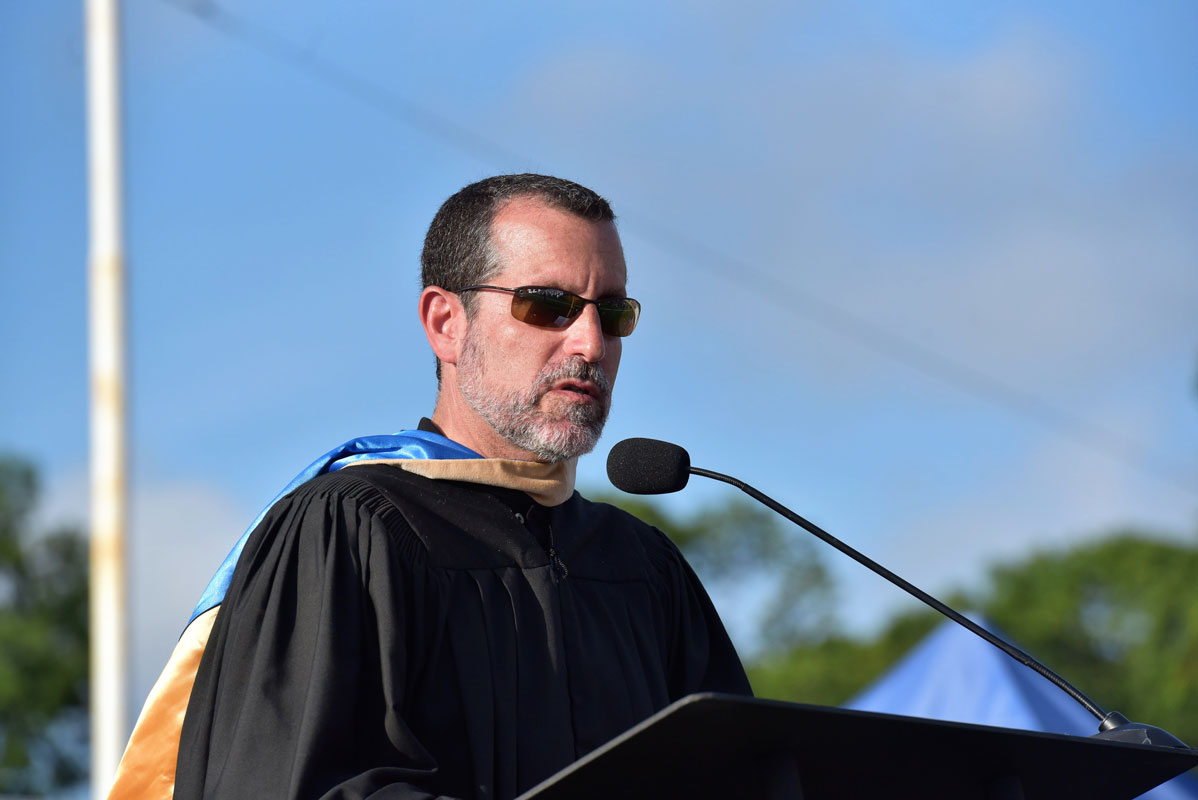  Superintendent James W, Polansky spoke from his heart at Saturday night's commencement  