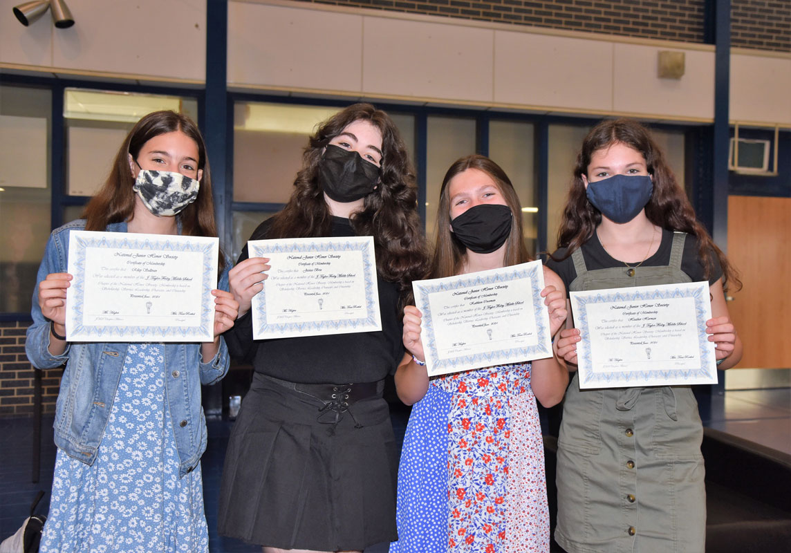 Riley Sullivan, Jessica Bree, Kathleen Cocoman and Heather Herman following the ceremony.