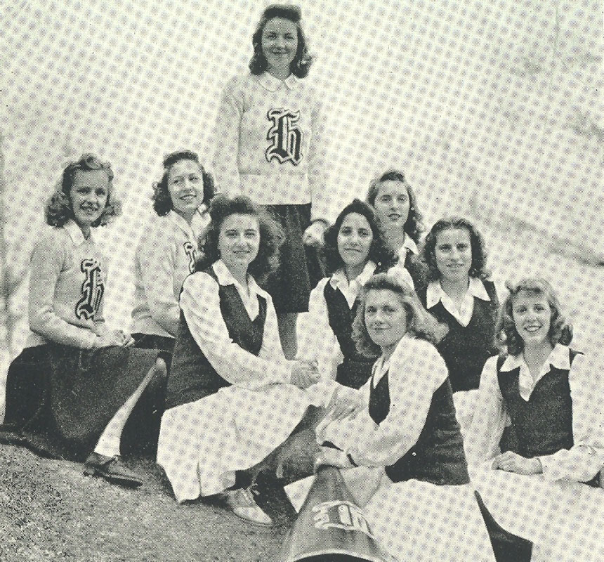 Huntington's cheerleaders in 1942.