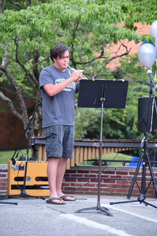 Bryan Wong performed a trumpet solo 