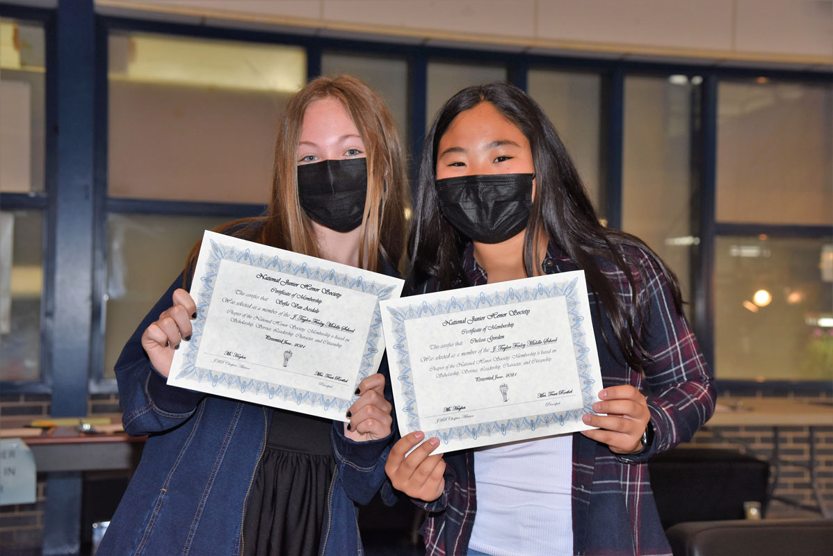 Sofia Van Arsdale and Chelsea Gordon are new members of the Finley Honor Society.