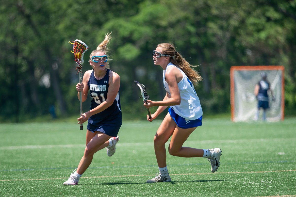 Grace Agrillo goes one on one for the Blue Devils. (Darin Reed photo.)