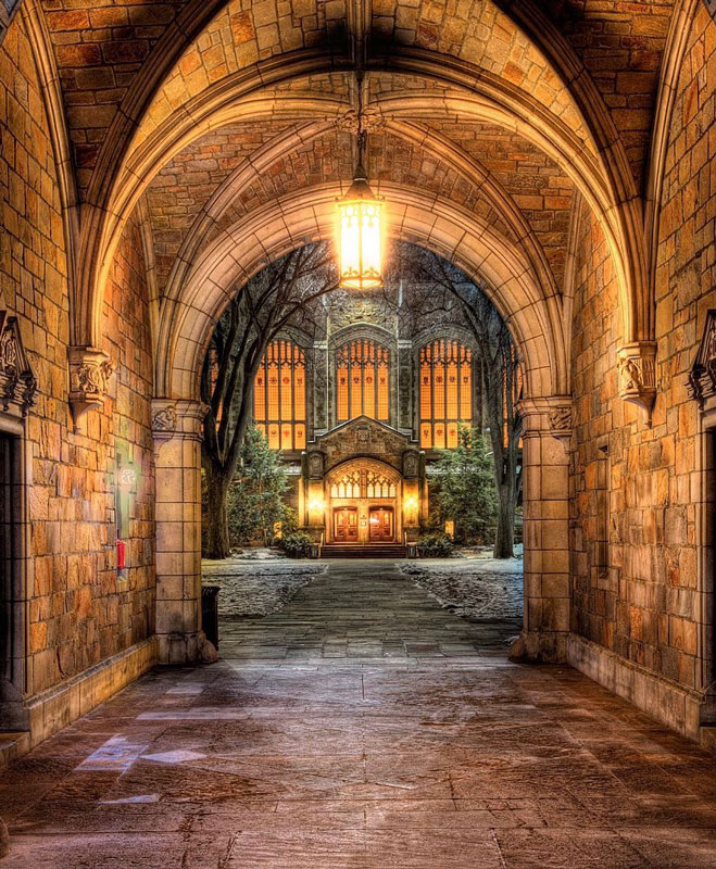 The Michigan campus includes stunning architecture.