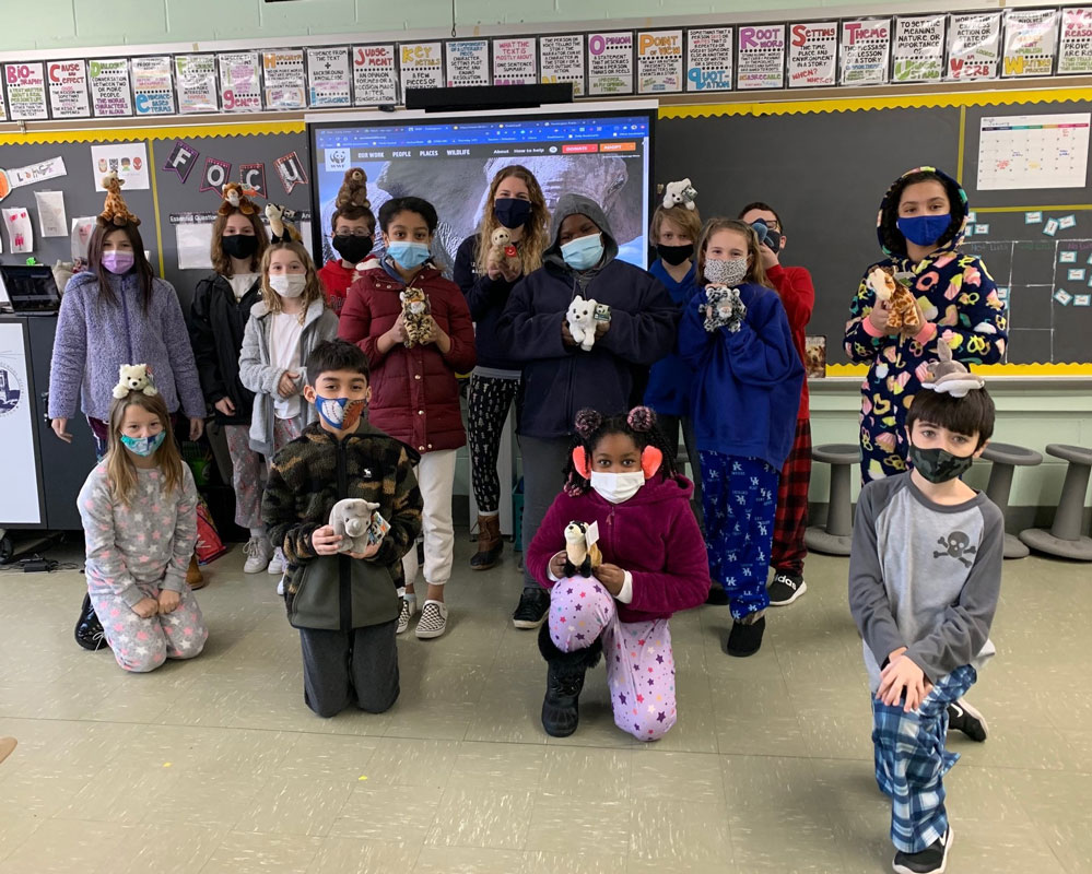Teacher Emily Lohse’s fith grade STEM School students studied endangered animals.