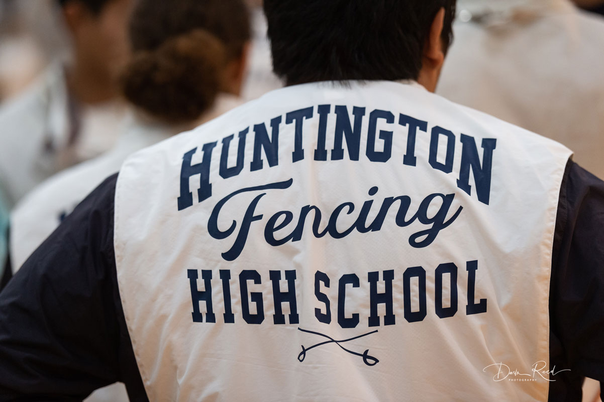 The Huntington boys fencing team is looking forward to many good days ahead. (Darin Reed photo.)