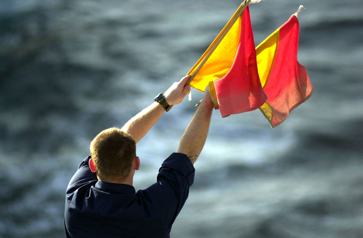 Semaphore communications have been used on sea and land for generations