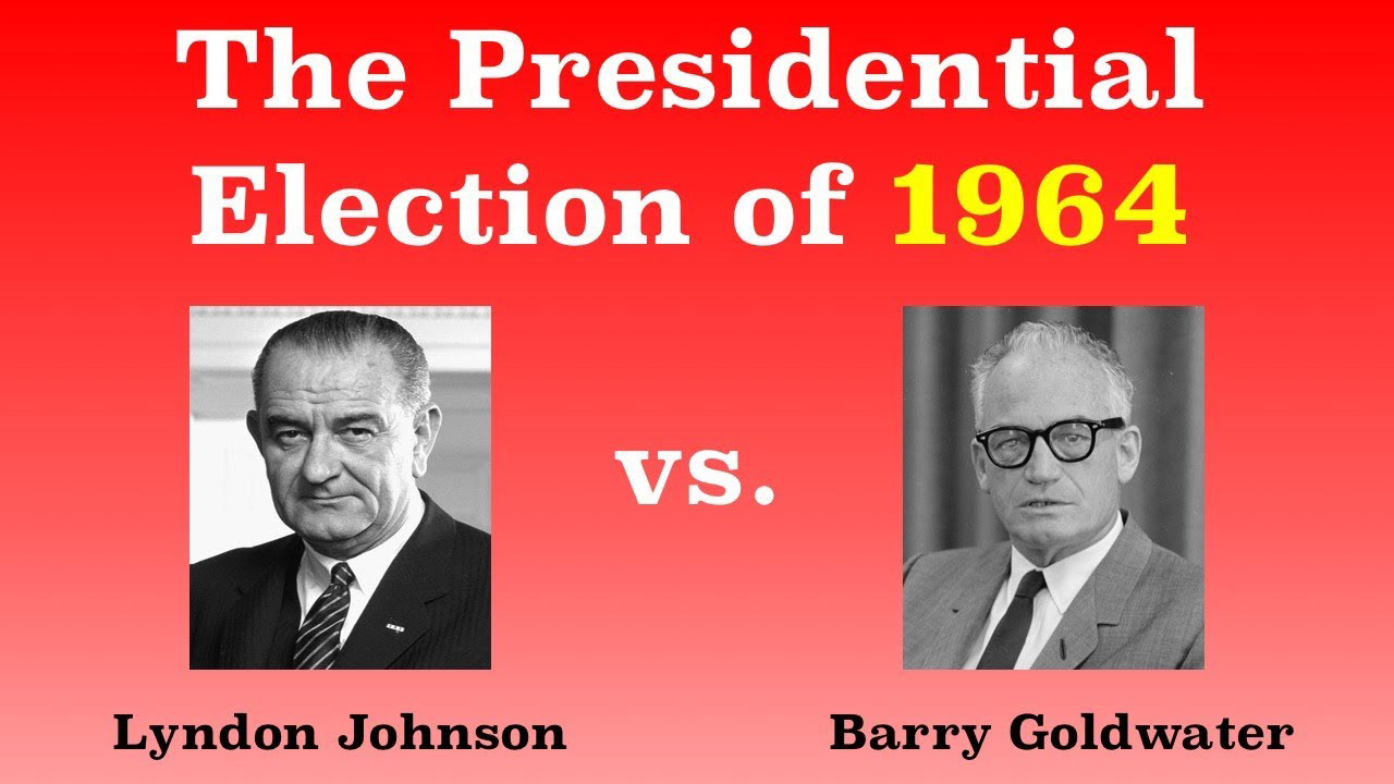 President Lyndon B. Johnson defeated challenger Barry Goldwater in a landslide in 1964.