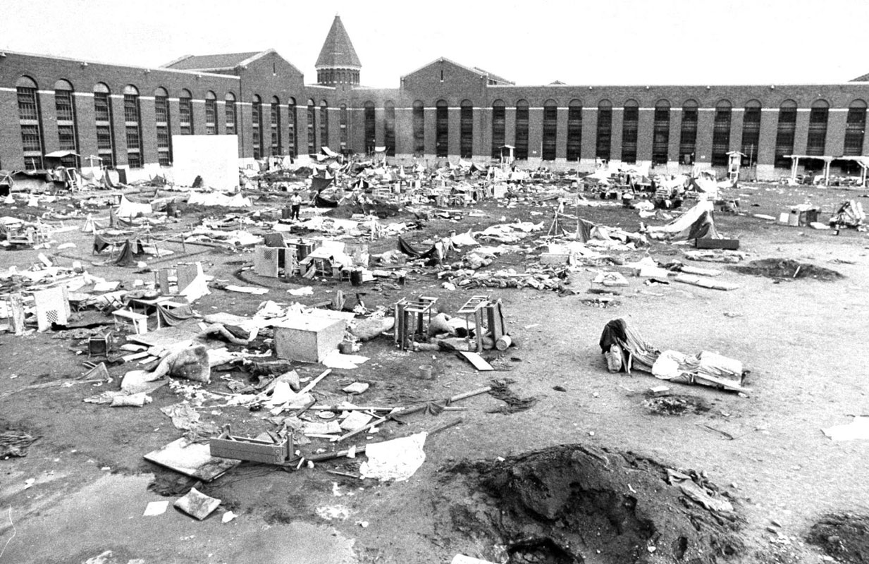 The aftermath of the Attica prison riot in September 1971 