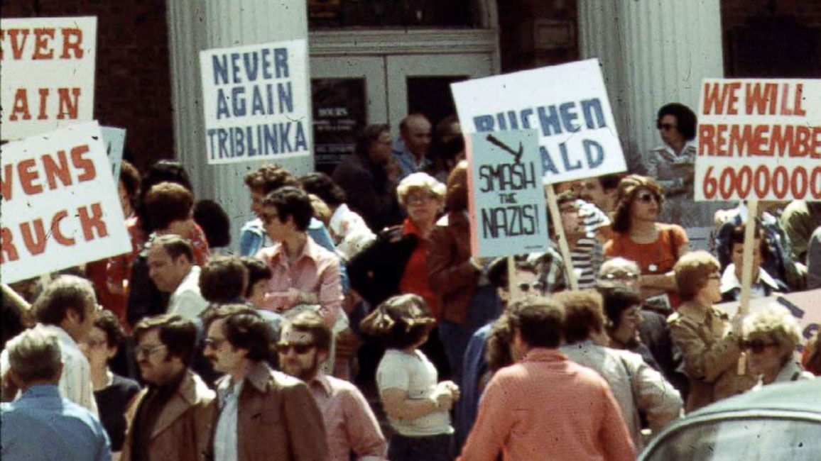 A proposed march by a Nazi group through Skokie, Illinois ignited protests (1)
