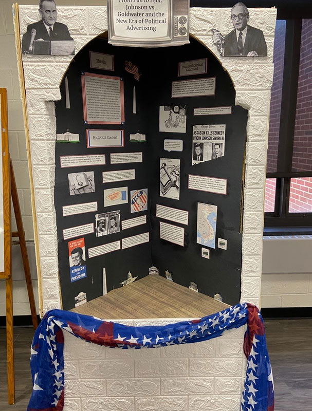 The exhibit on fear based political advertising will vie in the Long Island regional finals (2)