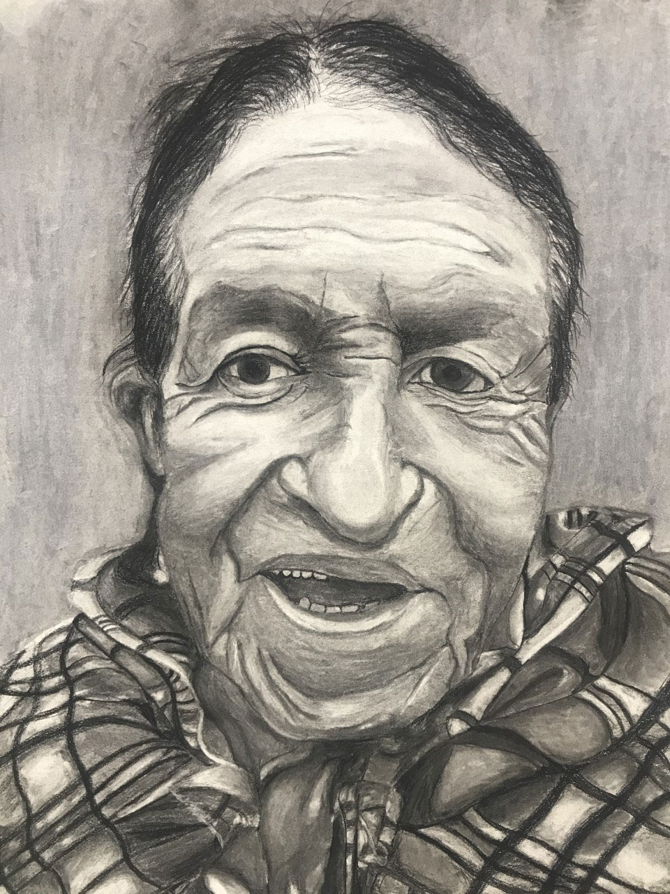 Niurca Chabla-Leon created this spectacular charcoal piece