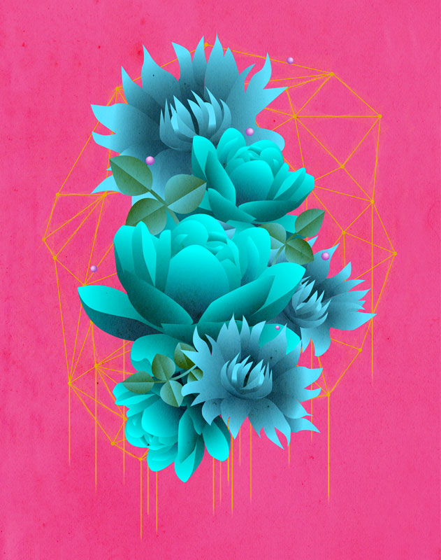 Tyler Basil named this vector illustration Floral Delight.