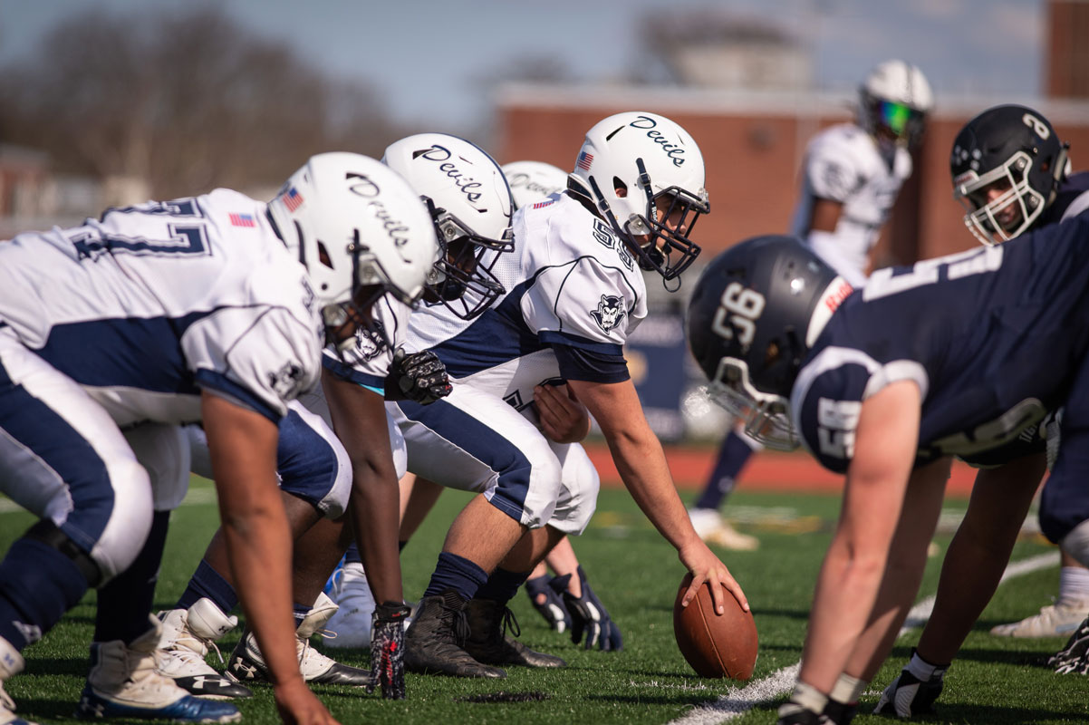 The Huntington football team is looking ahead to next fall. (Darin Reed photo.)