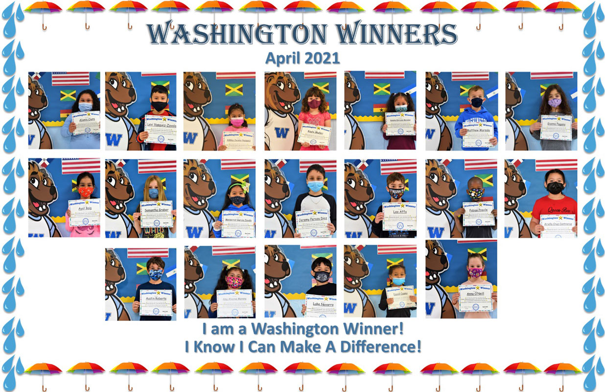 Washington Ways Award recipients from April hold their certificates.