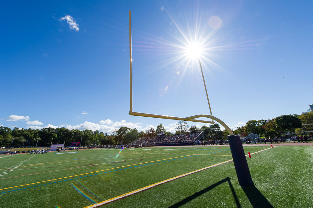 The Huntington football team is already gearing up for next fall. (Darin Reed photo.)