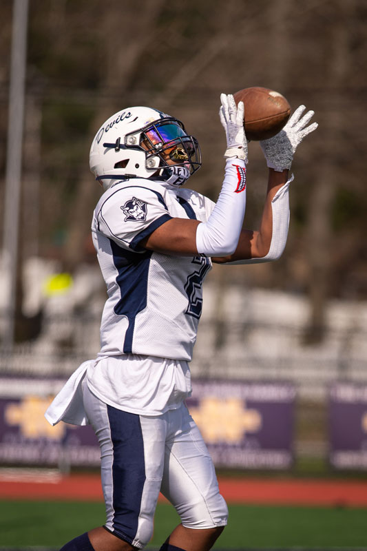 Huntington junior Tyriek Mays-McKoy garnered All-Division honors. (Darin Reed photo.)