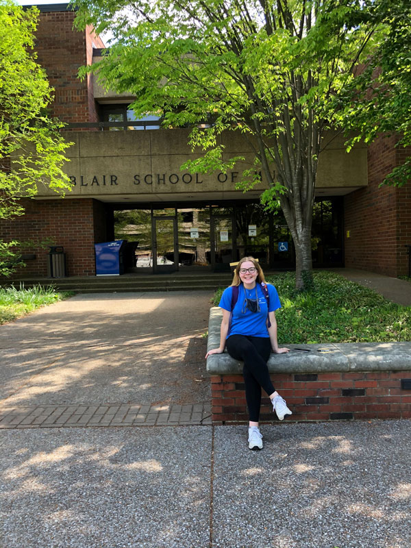 Huntington senior Grace Wildermuth on the campus of Vanderbilt University.
