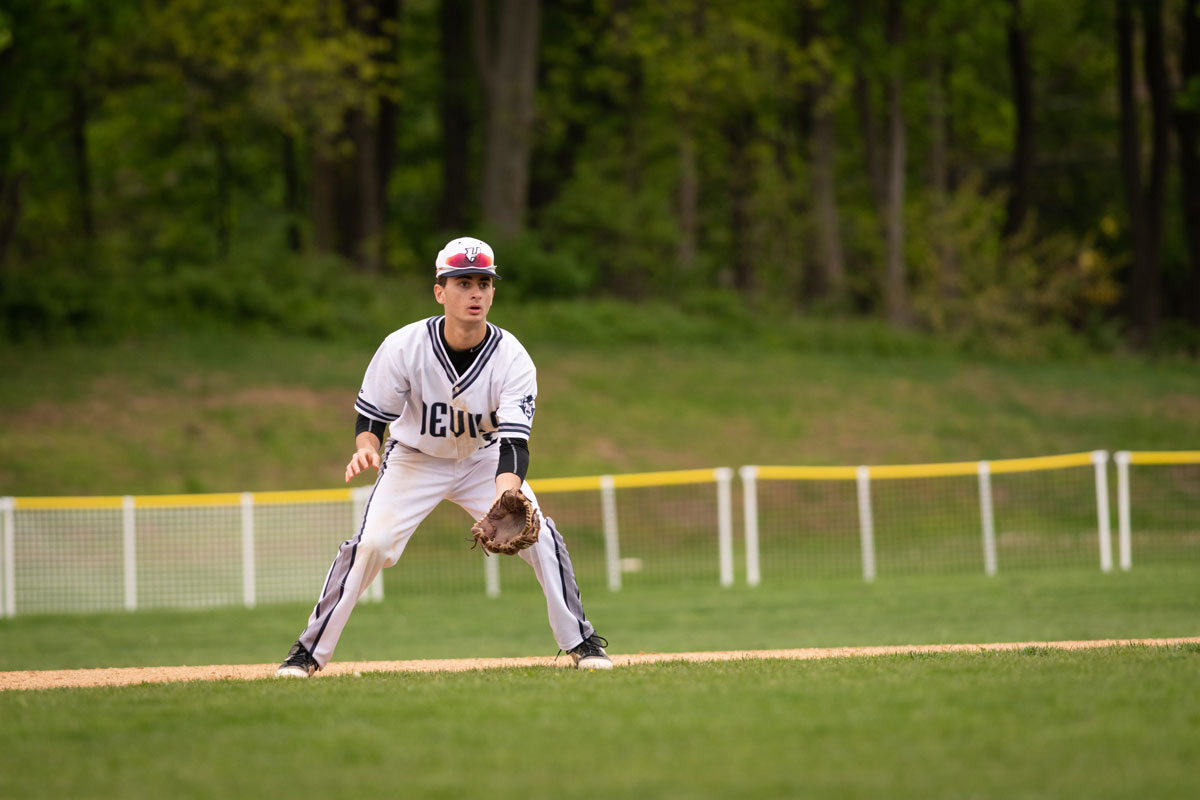 Chris Segreti at shortstop for the Blue Devils (Darin Reed photo.)