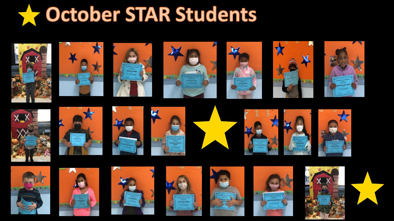 October's Start Student Award honorees at Flower Hill Primary School. 