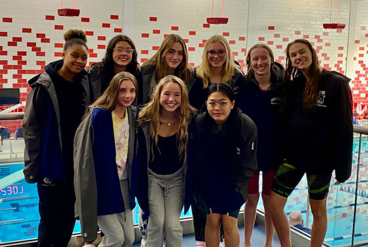 The Huntington-Walt Whitman swimming and diving team placed ninth in a field of 25 at the county championship