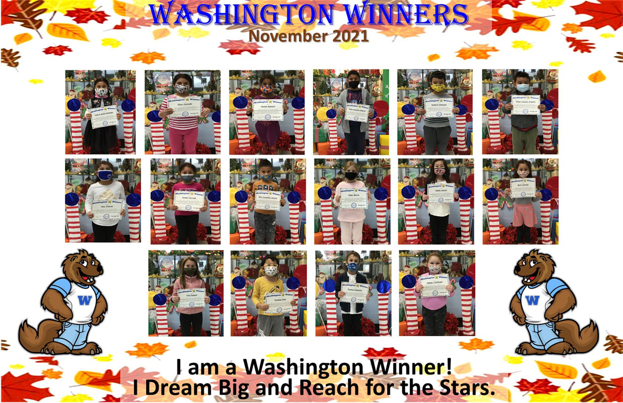 A group of outstanding Washington School students garnered awards.