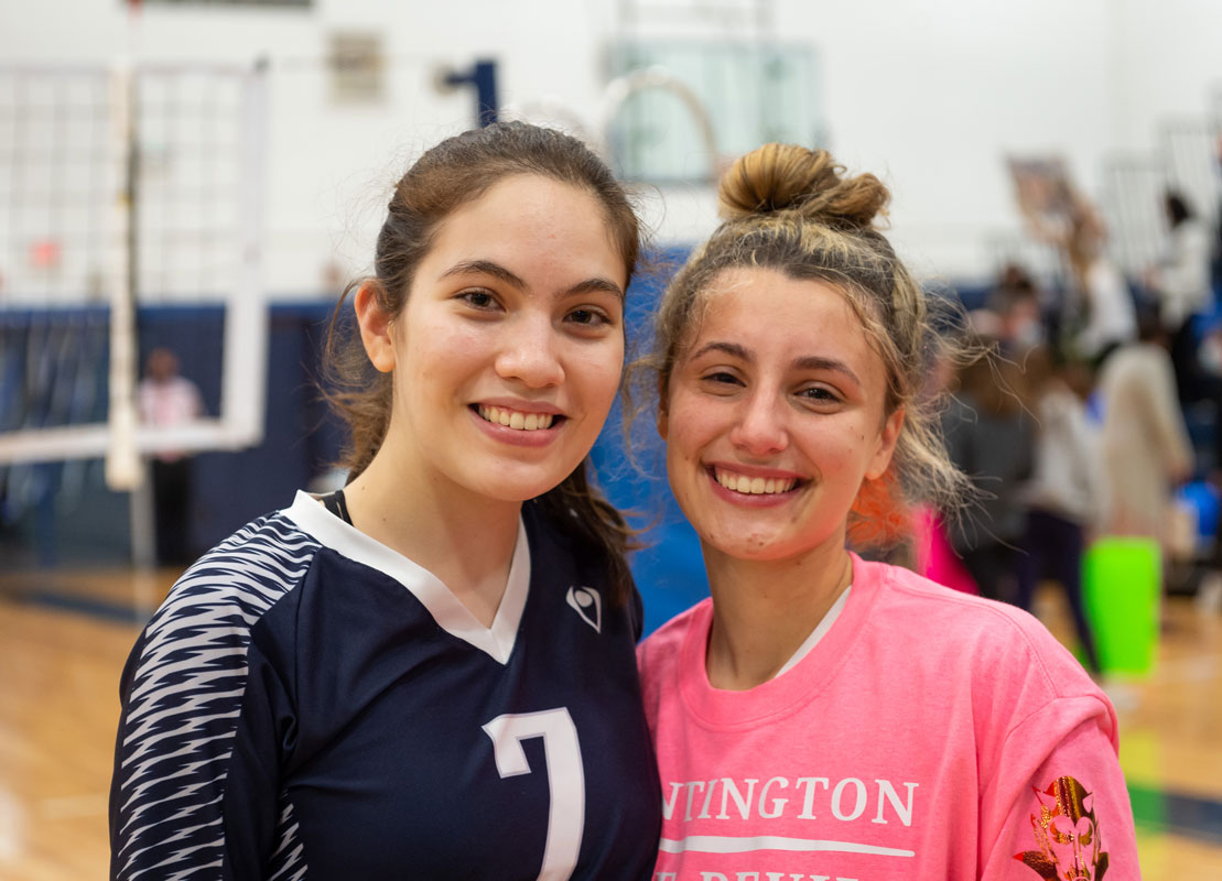  Cassidy Casabona and Grace Stolfa on Senior Day. (Darin Reed photo.) 