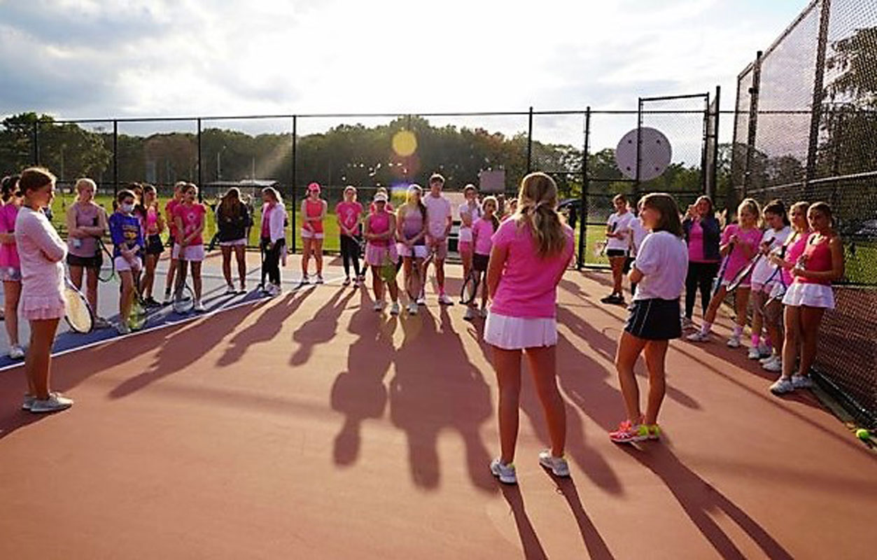 The event drew a crowd of 50 participants to the Cold Spring Harbor courts.