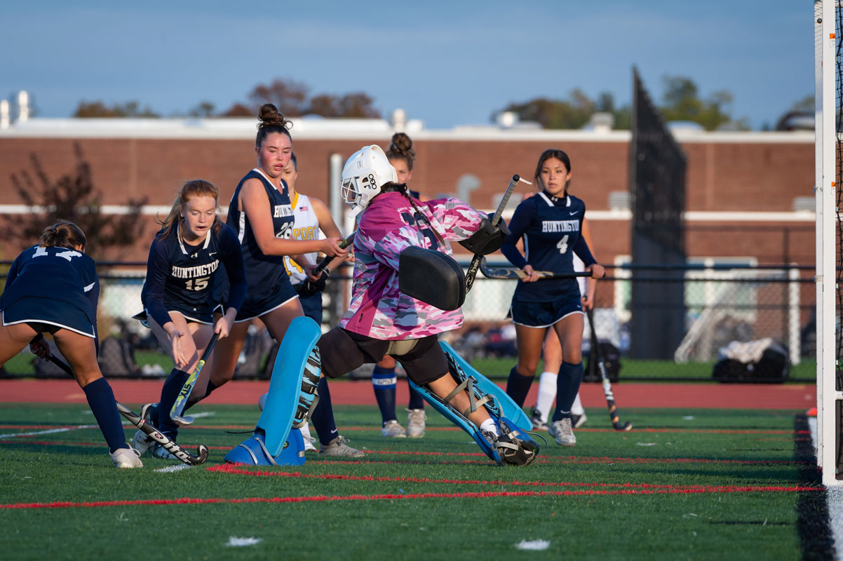 Carlee Schultz recorded 73 saves in goal for Huntington. (Darin Reed photo)