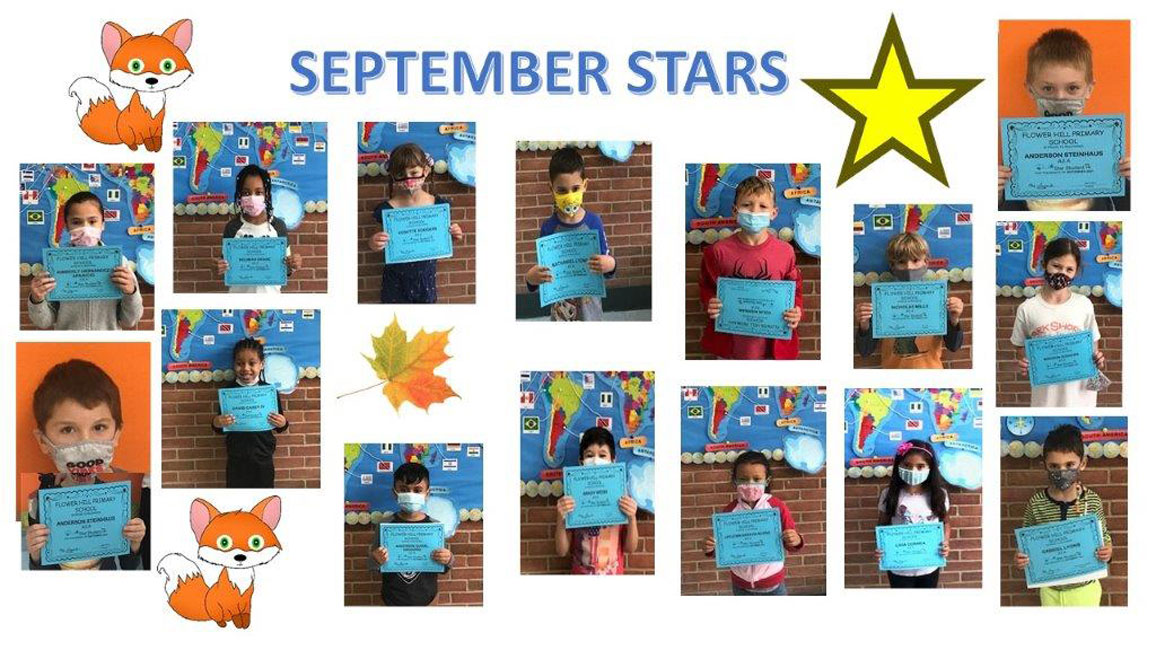 Flower Hill School's September Stars.