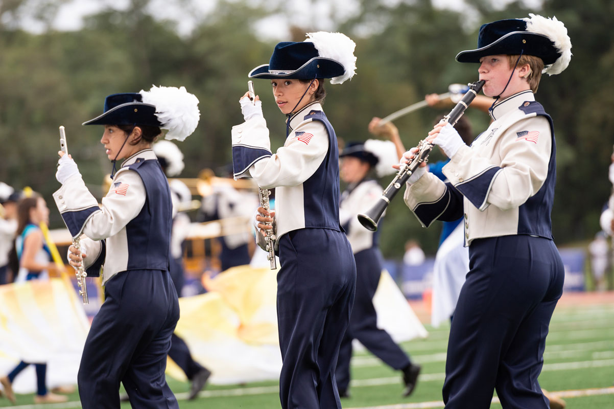 The Huntington Blue Devil marching band will host Finley eighth graders for two hours of fun (Darin Reed photo)